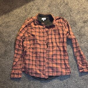 Sonoma Men's Casual Button Down Shirt - Red and Black Plaid